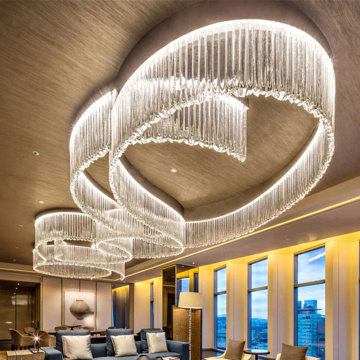 Custom Luxury Hotel Banquet Hall LED Chandelier