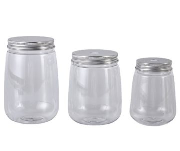 U Shape Plastic Juice Bottles with Lids - 12oz, 16oz, 350ml, 500ml