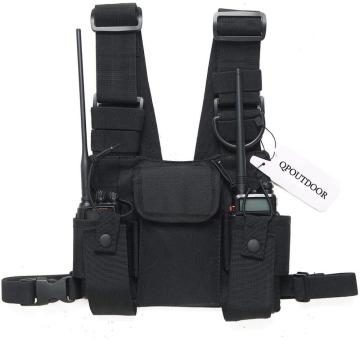 Sac à poitrine tactique pour gilet et harnais radio