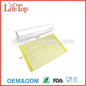 Silicone stainless steel Roll-Up Dish Drying Rack,dish drainer