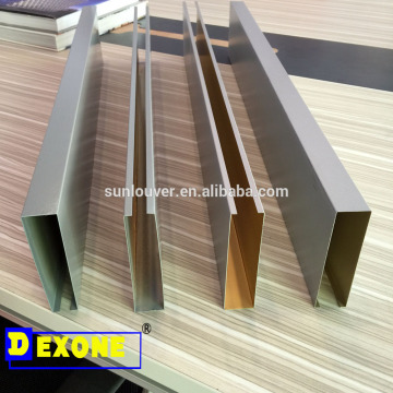 metal aluminum baffle ceiling tile, false ceiling, suspended ceiling