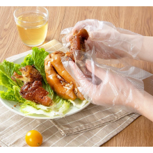 Bezpečnost kůže PE rukavice na jednorázové potraviny
