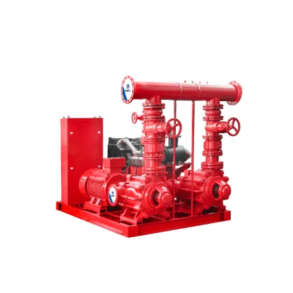 Fire Pump Group System with Electric and Jockey Pumps, Control Cabinet, and VFD
