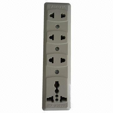 Universal multi-outlet extension socket, ISO 9000 certified