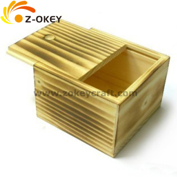 new design Wood box for gift packing pine wooden materail box with slid top