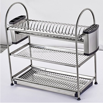 Home Basics: Stainless Steel 304 Dish Drying Rack, Container, and Plate Display Stand