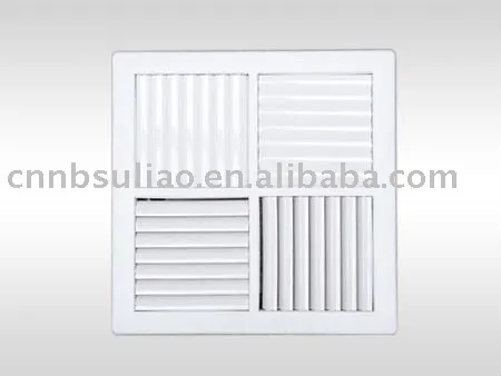 compact and adjustable square louver grille P300