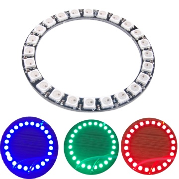 WS2812Bアドレス指定LEDリング：7〜60 LED、Arduino、Raspberry Pi、およびESP32と互換性