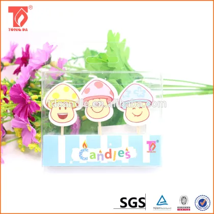 Cute smiling face birthday Number Candle for children