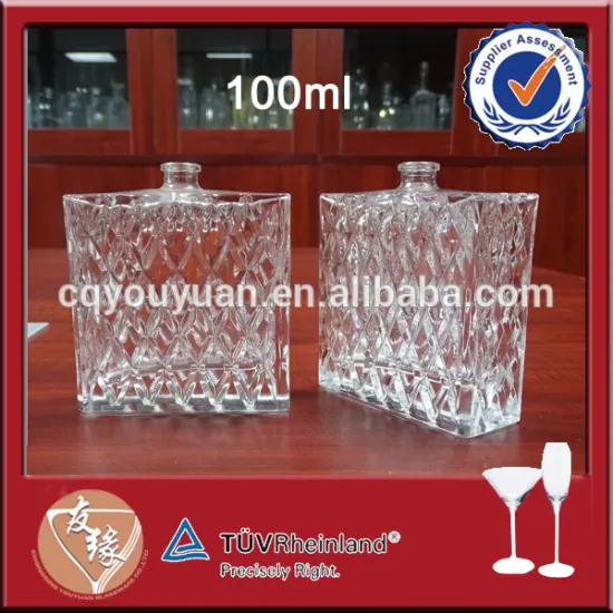 Glittering embossed high quality perfume bottle 100 ml