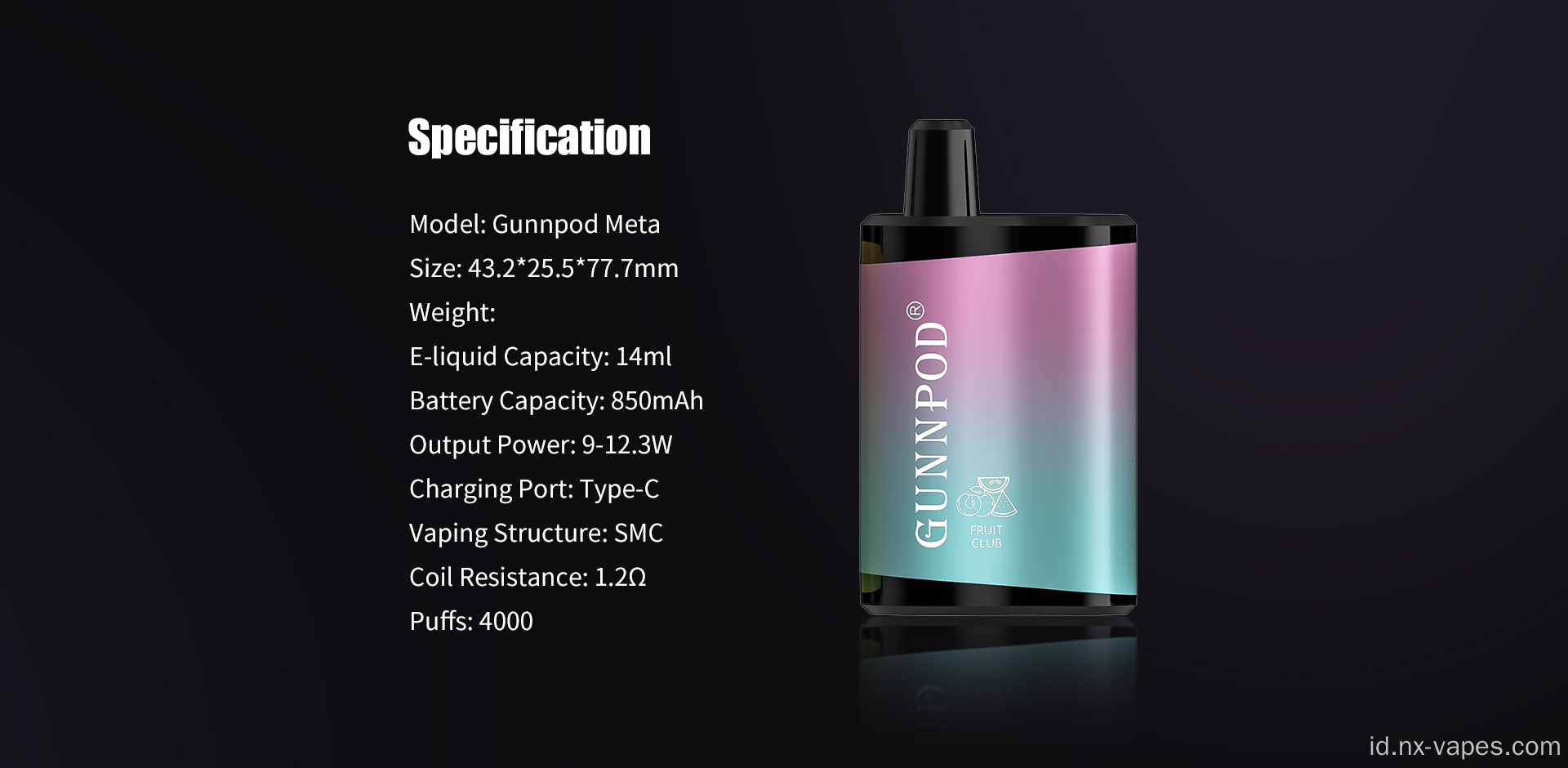 100% asli Gunnpod Meta 4000 Australia