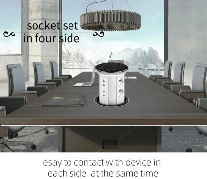 IP65 Waterproof Tmall Genie WiFi-Controlled Pop-up Power Outlet with 18W Wireless Charging and 3 Outlets