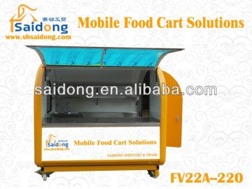 Hot selling customize colorful mobile electric ice cream cart,street hamburger kiosk cart for sale