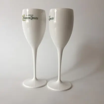 Perrier Jouët Champagne Glasses and Flutes Adorned with Painted Flowers