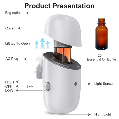 Waterless Essential Oil Diffuser Plug in Oil Diffuser for Wall Outlet