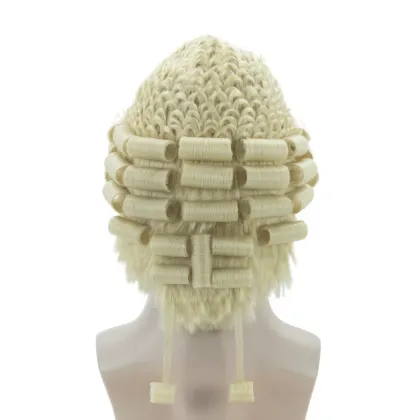 Aishili Handmade Barrister Wig Synthetic hair Magistrate's Mullet Lawyer judge Wig for Formal Use in Court and Costume