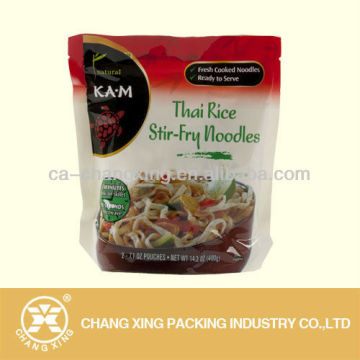 Custom printing heat seal plastic dried food packaging bag for noodles,rice,cooked food packing