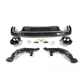 New Arrival Car Rear Bumper Lip with Tailpipes for Audi A4 B10 2020-2022 Facelift RS4 Style Rear Diffuser