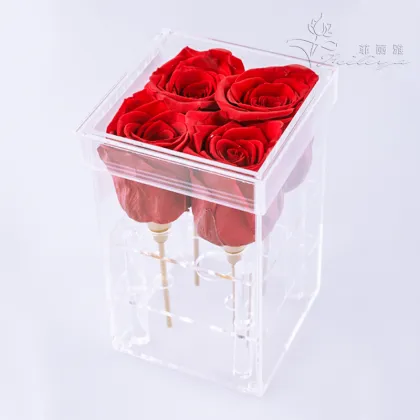 Forever Rose in Acrylic Box - Ideal Promotional Gift for Valentine's Day