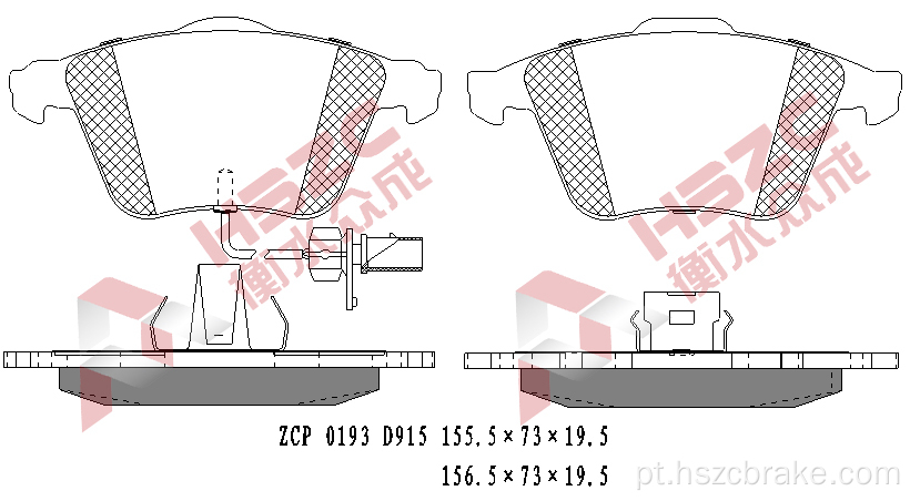 FMSI D915 PAT CERAMICA DE CERAMICA DE CARRO PARA AUDI