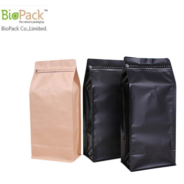 Resealable Flap Bottom Coffee Bean Packing Bag