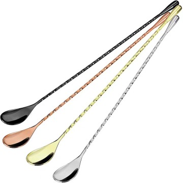 Stainless Steel Round Bottom Bar Spoon: The Essential Tool for Mixing Cocktails and Beverages