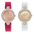 Luxo Rhinestone Mãe da Pérola Quartz Women's Watch