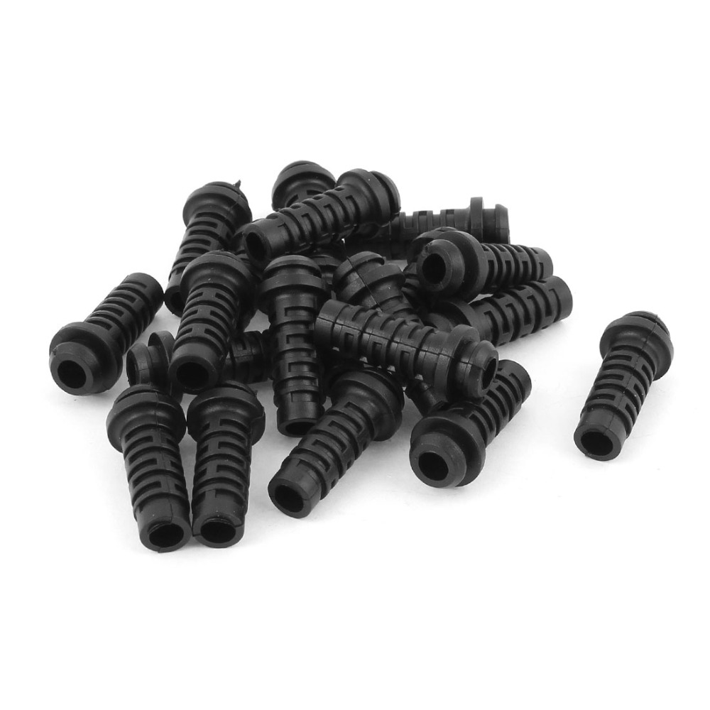 20pcs 27x8x5mm Rubber Strain Relief Cord Boot Protector Wire Cable Sleeve Hose for Cellphone Charger