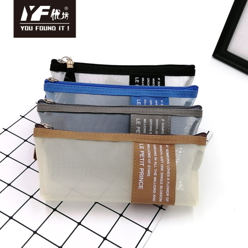 Mesh Pencil Case Custom theme unisex transparent mesh pencil case Supplier