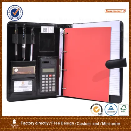 A4 leather portfolio folder&conference folder&compendium folder