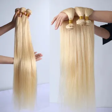 28 30 40 inch 613 Blonde Brazilian Hair Bundles Weave  Wholesale Human Hair Bundle Russian 613 Blonde Virgin Hair Bundles Vendor
