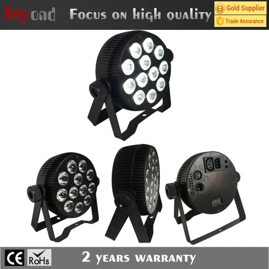 12*5in1 rgbwa Die-cast Alumium, led slim par, led par light for birthday party