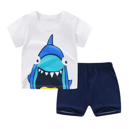 Wholesale Striped Cotton Kids Clothing Sets for Baby Girls and Boys
