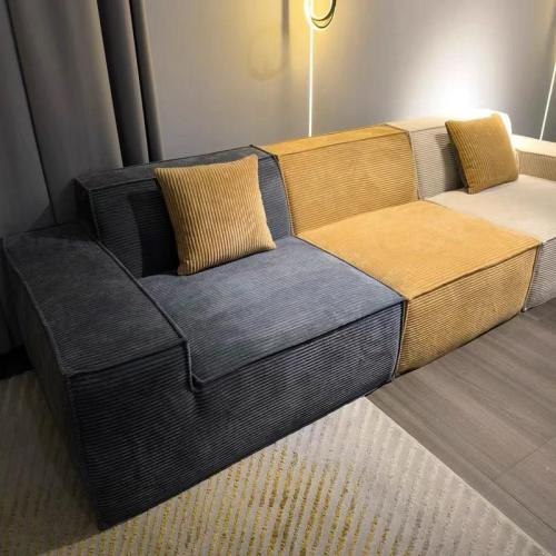 Modern Color-Block Multi-Seater Compression Sofa