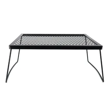 Portable Carbon Steel Campfire Grill Table: Perfect for Outdoor Picnics, Fire Pit Cooking, and Portable Barbecues