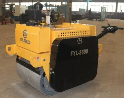 Produce Cheap Walk Behind Vibratory Double Drum Tarmac Roller FYL-S600C