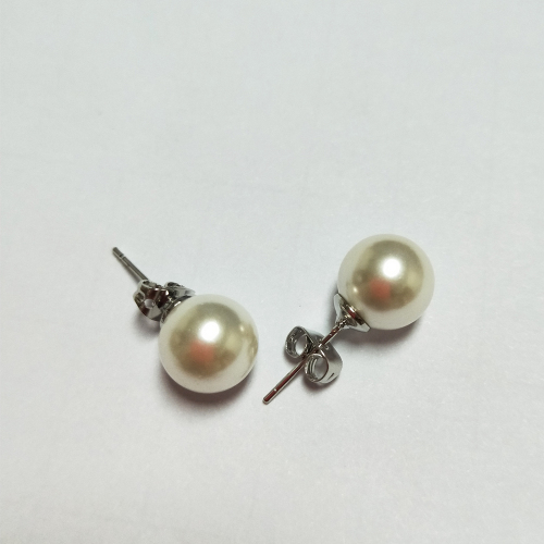 Boucles d&#39;Oreilles Perles Ivoire Simple