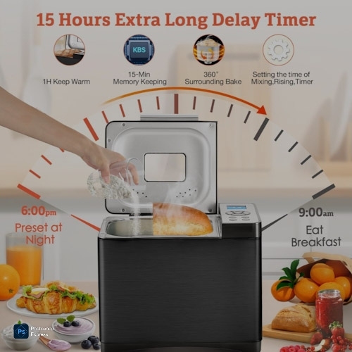 Compact Portable Bread Maker for Home Use