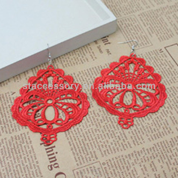 2014 Wholesale Knitted Macrame Pendant Earring Fashion Jewelry