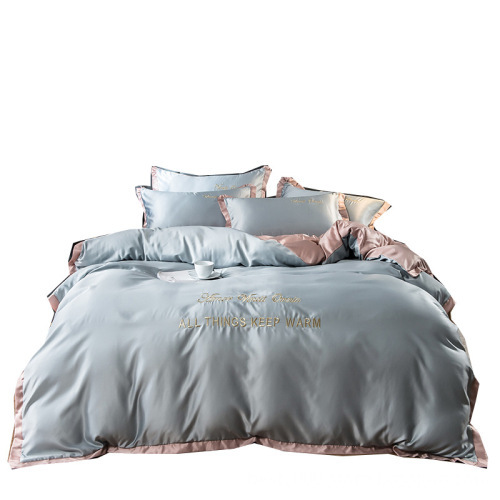 High End Nordic Style Summer Ice Silk Bedding Set - Four Piece