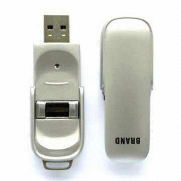 Fingerprint USB Flash Drive with 508DPI Resolution and 512MB to 4GB Memory Capacity