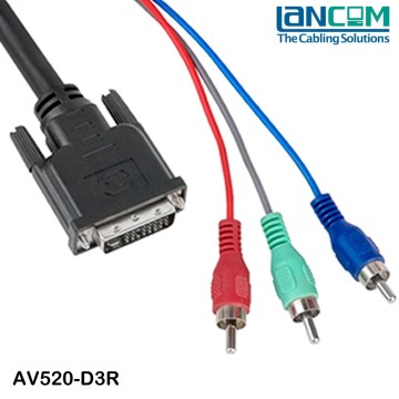 Lancom Over 5 Years Experience Factory best selling DVI to 3RCA cable