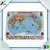 World map and cartoon jigsaw puzzle magnetic puzzle