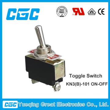 KN3(B)-101 2 screw terminals SPST ON-OFF black bakelite toggle switch