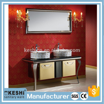 china sanitary ware makeup used bathroom vanity cabinets with mirror