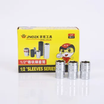 Professional Car Repair Tool Set: 1/2\" Impact Sockets with Cr-V Hexagonal Sleeve and Mirror Surface Finish