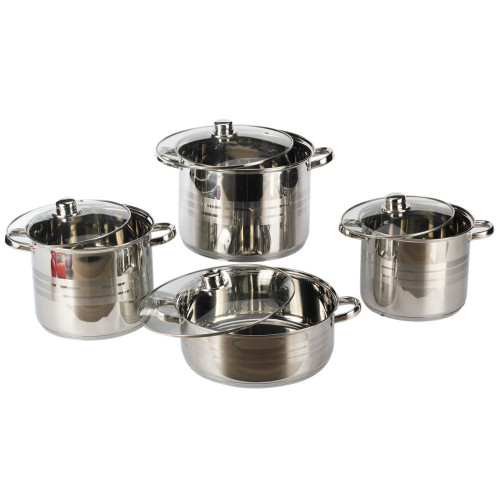 8Pieces Useful Stainless Steel Pot Set