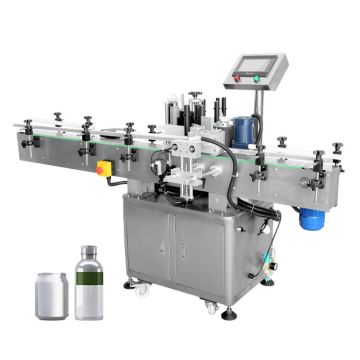 Macchinatura a due lati di bottiglia rotonda automatica con stampa etichetta in plastica