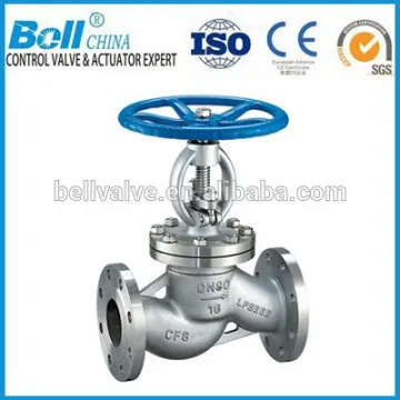 Steam stainless steel globe valve pn16