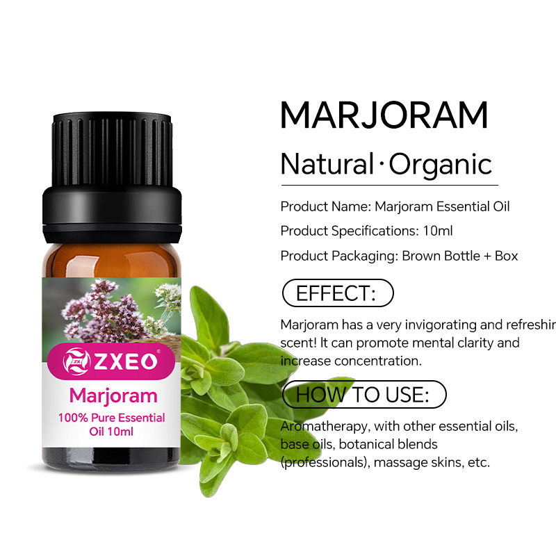 Therapeutic Grade Normalizing Aromatherapy Undiluted Cold Pressed 100% Pure Vegan Sweet Marjoram Oil for skin care